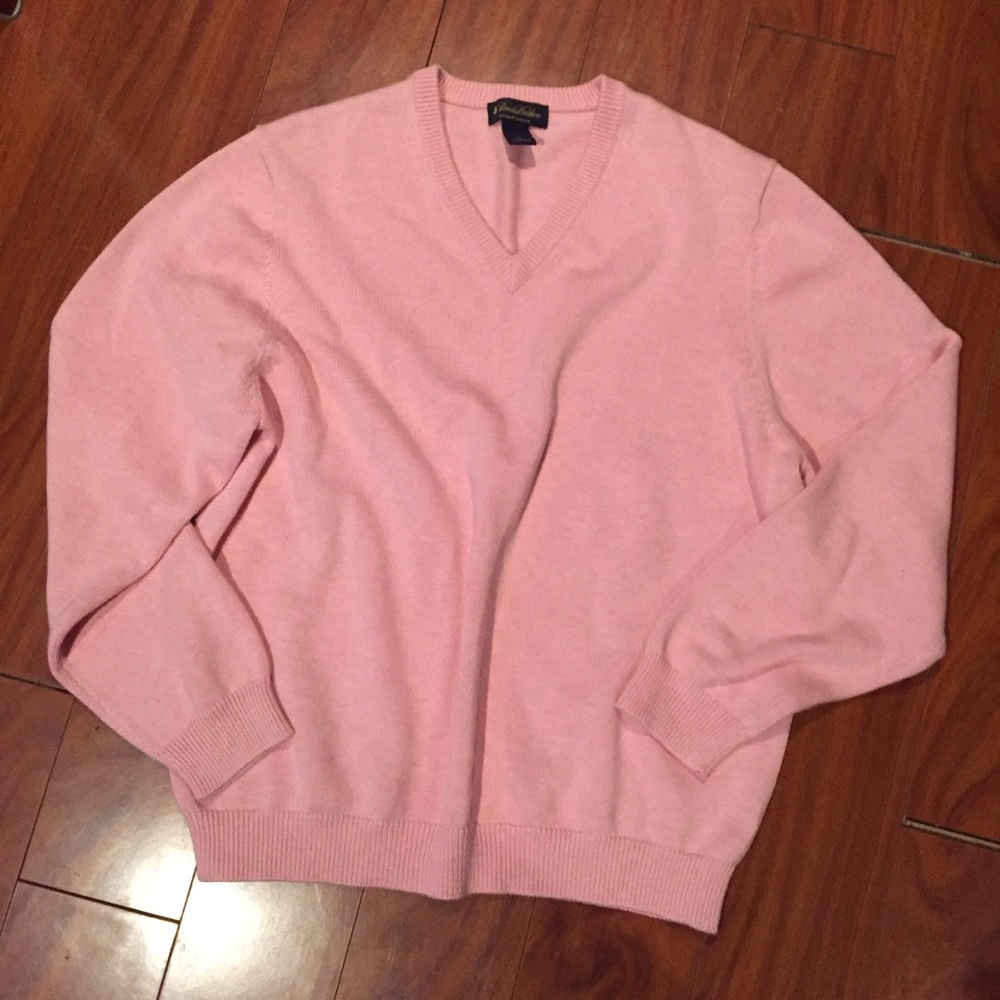 Pink Brook’s Brothers Pima Cotton Sweater XL